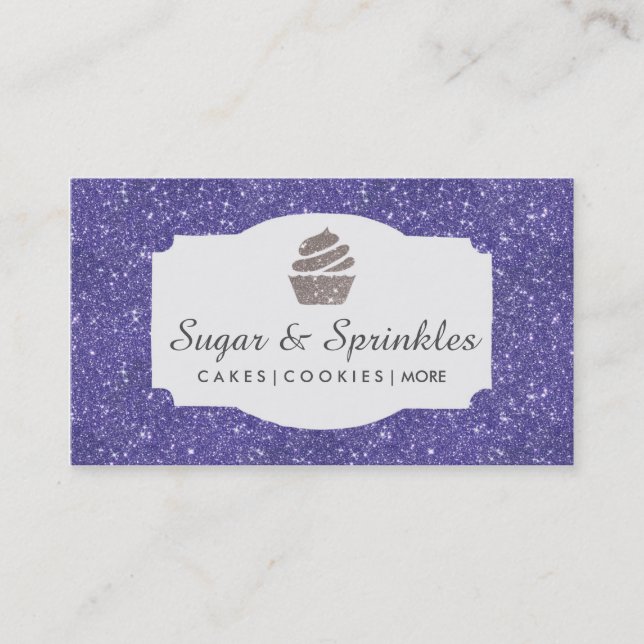 Padaria & cartões de visitas roxos de (Frente)
