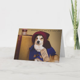 Paddington Corgi recebe o cartão