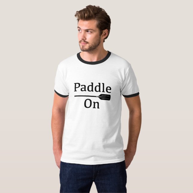 Paddle na Design - Camisa de toque básica de homem (Frente Completa)