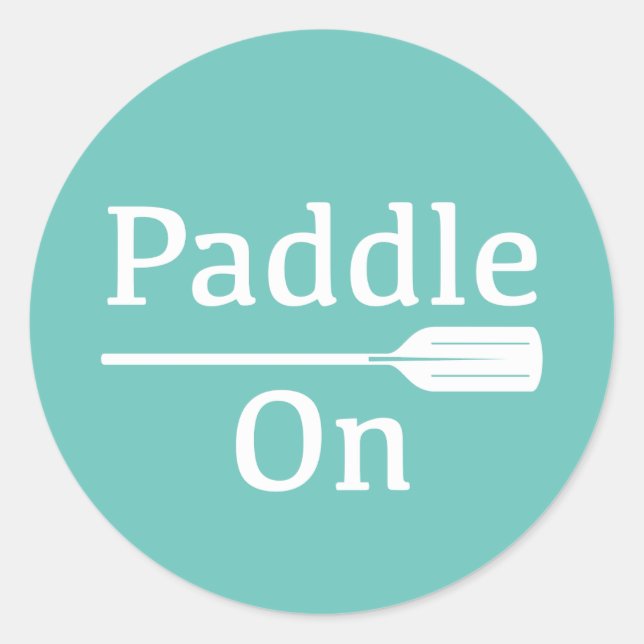 Paddle On Design - Adesivo redondo clássico (Frente)