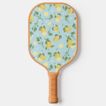 Paddle Pickleball Azul-Padrão-Limão