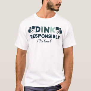 Paddleball Dink Responsável Camiseta Masculina