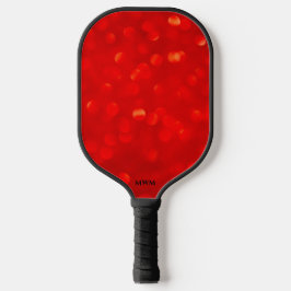 Paddles de Pickleball de Abstrato Monograma Vermel