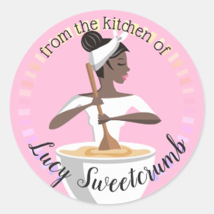 Padeiro do afro-americano da cozinha da etiqueta