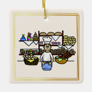 Padeiro No Enfeites de natal De Sua Padaria