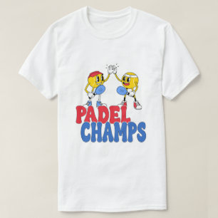 Padel Champs Camiseta Retro Cartoon Esportes Hig