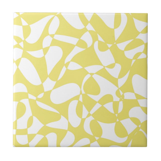 Padrão abstrato - amarelo e branco. (Frente)