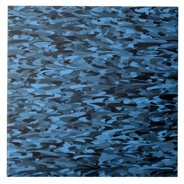 Padrão Abstrato Azul Preto (Frente)