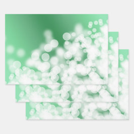 Padrão Abstrato Bokeh Verde Brilhante