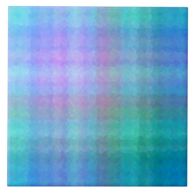 Padrão Abstrato Cubismo Azul (Frente)
