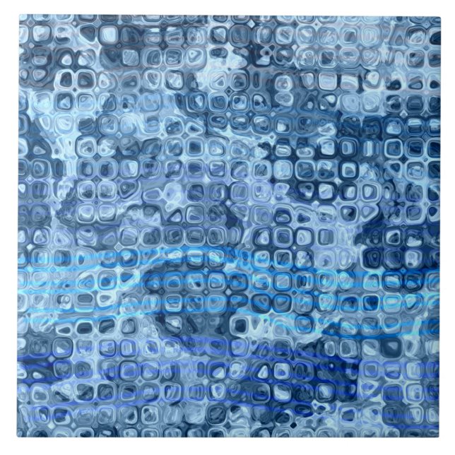 Padrão Abstrato de Água Azul Oceânico (Frente)