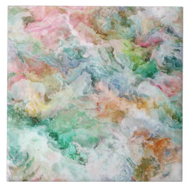 Padrão Abstrato de Aquarela do Oceano Grunge