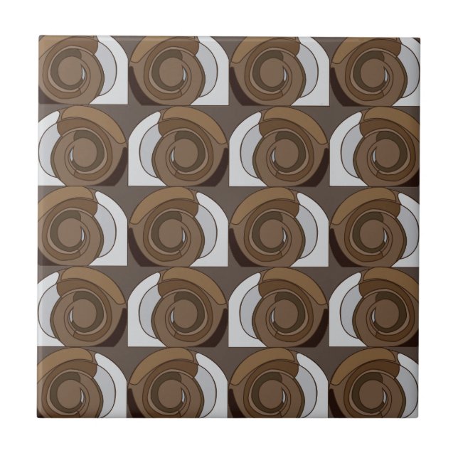 Padrão Abstrato de Conchas de Caracol (Frente)