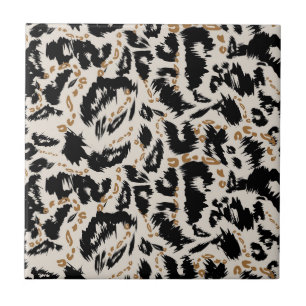 Padrão Abstrato de Leopardo Africano Boêmio