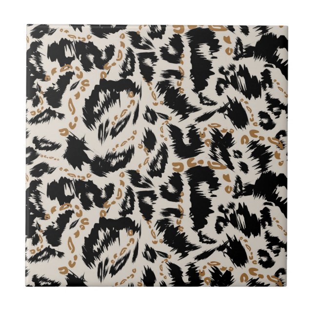 Padrão Abstrato de Leopardo Africano Boêmio (Frente)