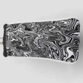 Padrão abstrato de mármore líquido preto e branco