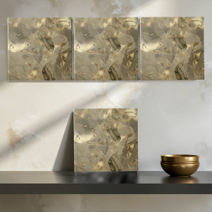 Padrão Abstrato de Mármore Nebuloso em Dourado Esc