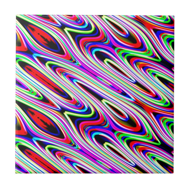 Padrão Abstrato de Onda Multicolorida (Frente)