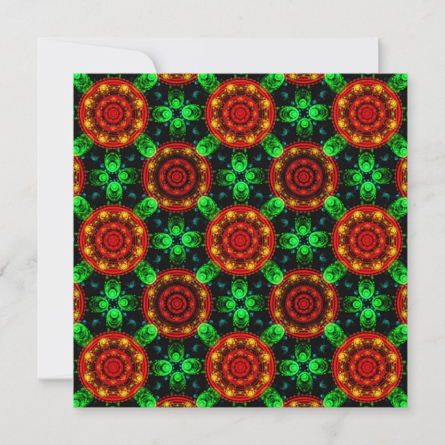 Padrão Abstrato Floral Moderno Boho Elegante #504 (Frente)