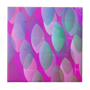 Padrão Abstrato Moderno Magenta Rosa Teal