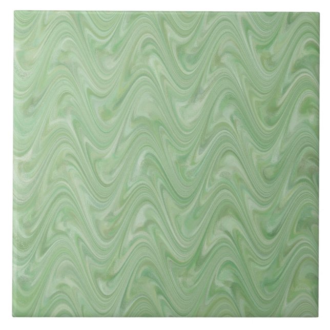 Padrão Abstrato Ondulado Verde (Frente)