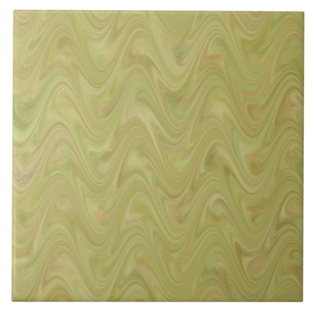 Padrão Abstrato Ondulado Verde (Frente)