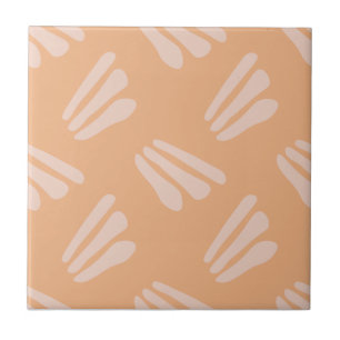 Padrão Abstrato Petal minimalista em Pêssego Suave