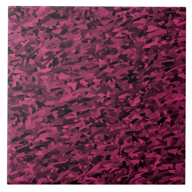 Padrão Abstrato Preto Rosa (Frente)