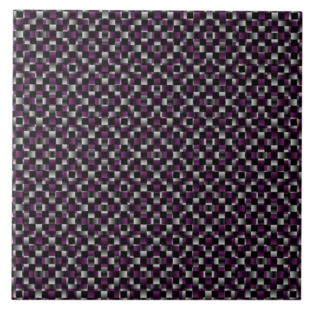 Padrão Abstrato Preto Roxo (Frente)