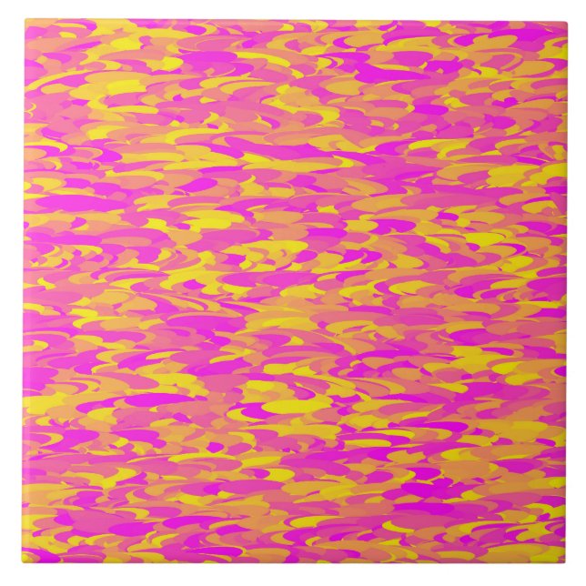 Padrão Abstrato Rosa Amarelo Laranja (Frente)