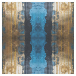 Padrão Abstrato Sem Costura Azul Dourado Tecido