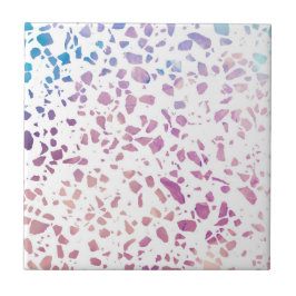 Padrão abstrato Terrazzo Mosaico rosa e azul
