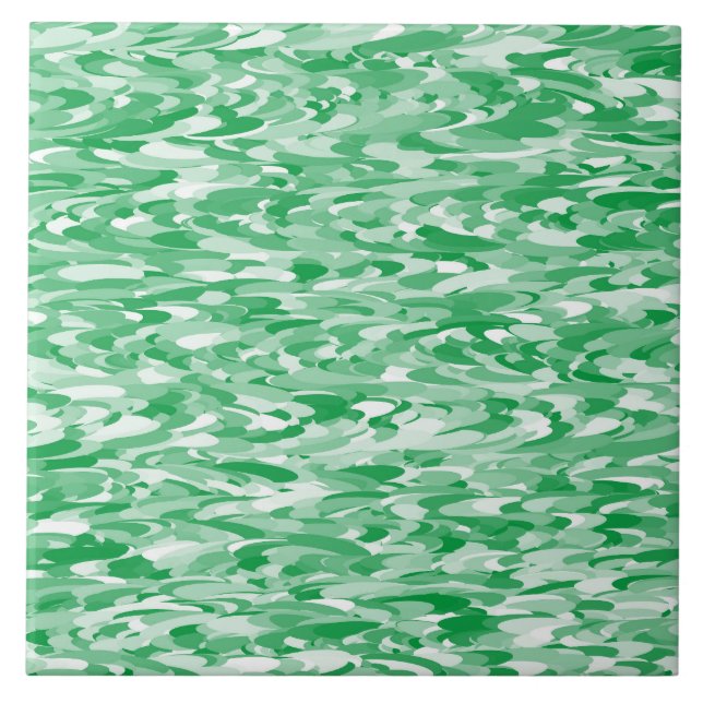 Padrão Abstrato Verde Branco (Frente)