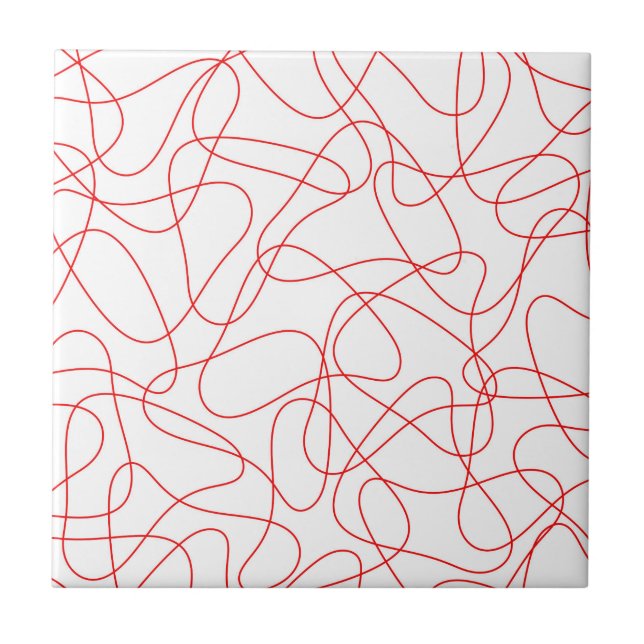 Padrão abstrato - vermelho e branco. (Frente)