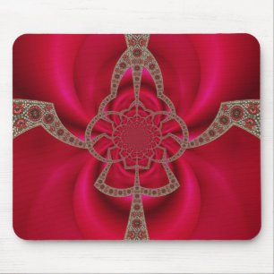 Padrão Abstrato Vermelho Rosa do Mousepad