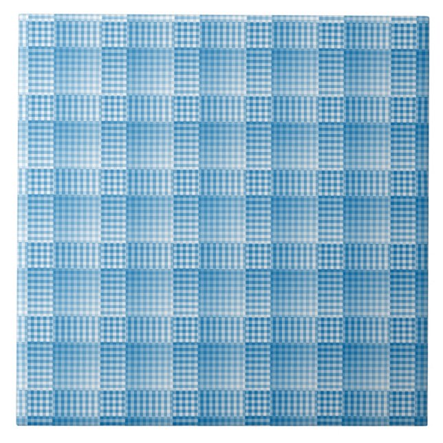 Padrão Abstrato Xadrez Branco Azul (Frente)