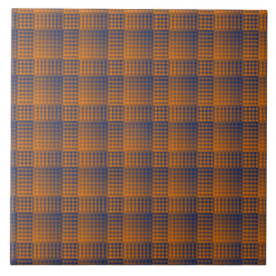 Padrão Abstrato Xadrez Laranja Roxo