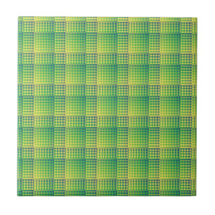 Padrão Abstrato Xadrez Verde Azul