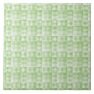 Padrão Abstrato Xadrez Verde Branco