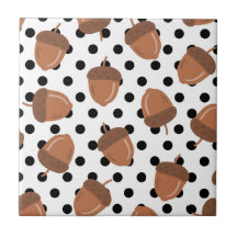 Padrão Acorn Black Dots Autumn Y2K