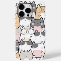 Padrão Adorável de Gatos Kawaii