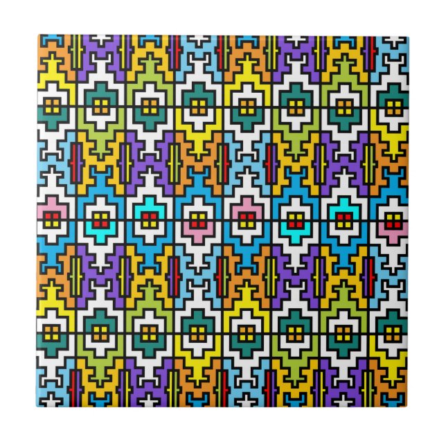 Padrão africano de cores brilhantes (Frente)