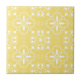 Padrão Amarelo Branco Mediterrâneo Moderno