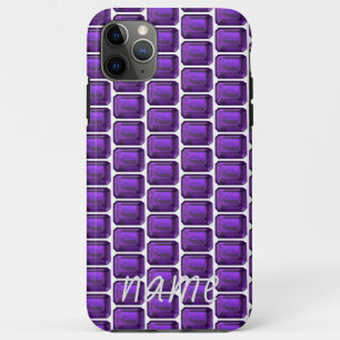 Padrão Ametista de capas de iphone Roxo com Monogr