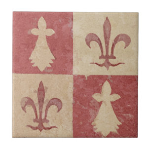 Padrão Antigo Flor de Lis Medieval Francês