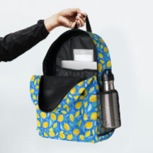 Padrão Aquarela Moderno Amarelo Azul Citrino Limão