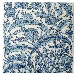Padrão Árabe Floral de Ornamentado Azul