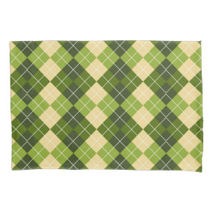 Padrão Argyle Elegante em Diamante Verde e Amarelo
