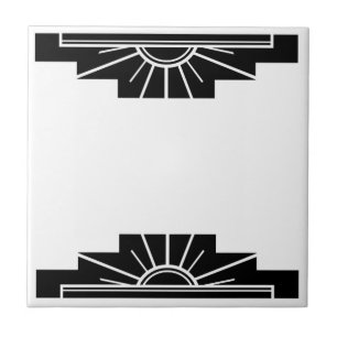 Padrão Art Deco a preto