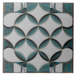 Padrão Art Déco Azul Azul Decor Arte Nova